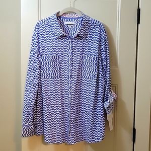 NWT Foxcroft shirt with SPF 50 sun protection, women's size 22W